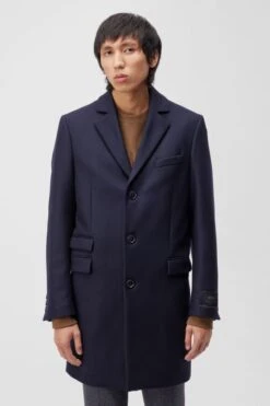 Blazermantel In Wolle Blau