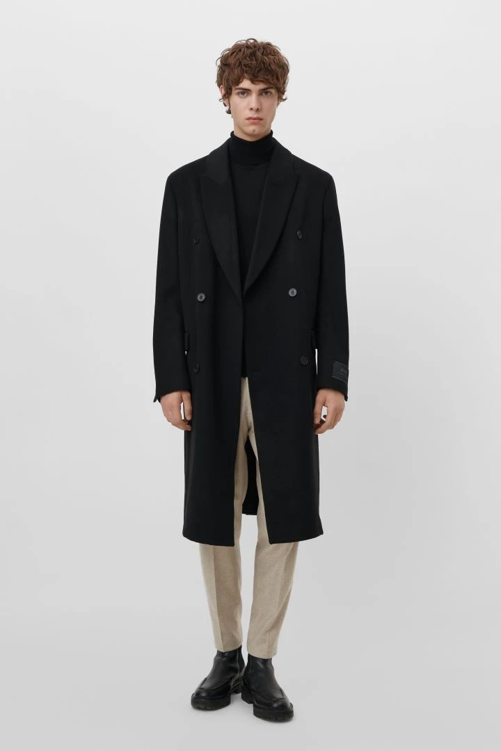 Zweireihiger Reversmantel In Kaschmir-Mix Schwarz 4 Zweireihiger Reversmantel In Kaschmir-Mix Schwarz - Image 2