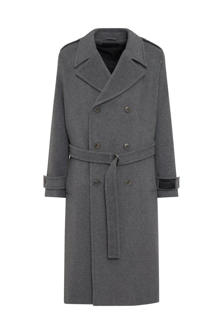 DRYKORN Trenchcoat Mit Gürtel In Italienischem Woll-Mix Grau 7 DRYKORN Trenchcoat Mit Gürtel In Italienischem Woll-Mix Grau - Image 5