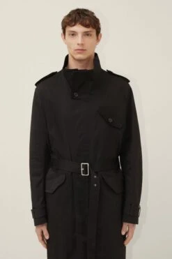 DRYKORN Military Trenchcoat Schwarz