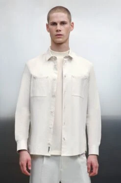 Casual Hemd Mit Brusttaschen Aus Baumwolle Off_white