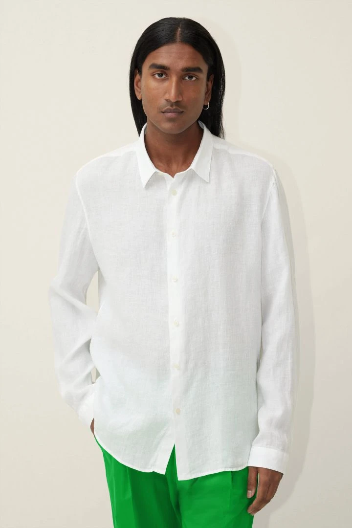 DRYKORN Klassisches Hemd In Slim Fit Aus Reinem Leinen Weiß 3 DRYKORN Klassisches Hemd In Slim Fit Aus Reinem Leinen Weiß