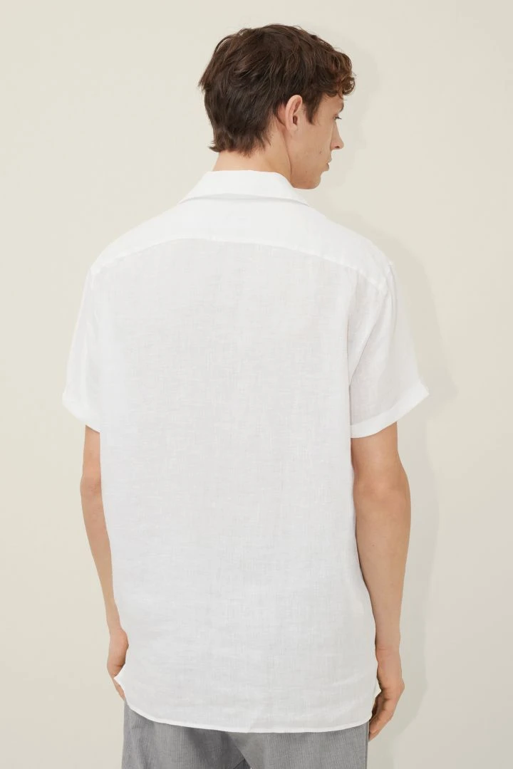 DRYKORN Kurzarmhemd Mit Camp Collar Aus Leinen Weiß 5 DRYKORN Kurzarmhemd Mit Camp Collar Aus Leinen Weiß - Image 3