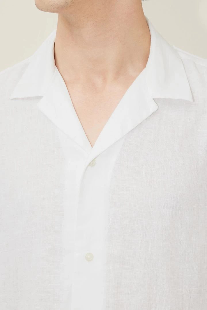 DRYKORN Kurzarmhemd Mit Camp Collar Aus Leinen Weiß 6 DRYKORN Kurzarmhemd Mit Camp Collar Aus Leinen Weiß - Image 4