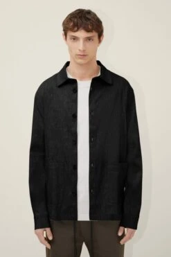 Casual Hemd Mit Aufgesetzten Taschen Schwarz