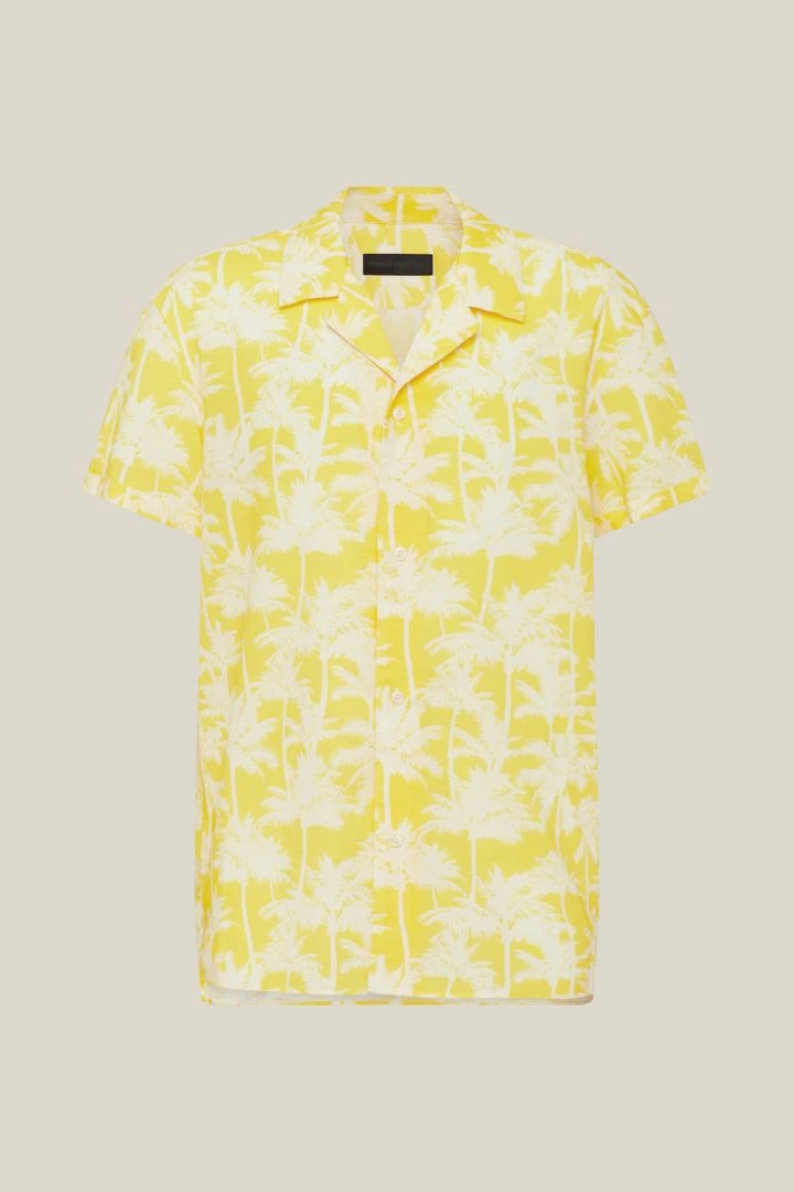 Kurzarmhemd Mit Camp Collar Und Floralem All-Over-Print Gelb 7 Kurzarmhemd Mit Camp Collar Und Floralem All-Over-Print Gelb - Image 5