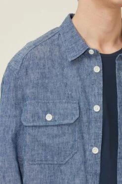 DRYKORN Hemd Aus Baumwoll-Leinen-Mix Blau -Drykorn Geschäft 10 47 126090 47267 PHASMO 3503 04 669cedc1cea018ccd4998faee5a828fe5f64025f 720x1080