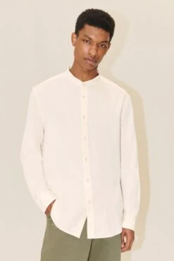 DRYKORN Hemd Mit Stehkragen Aus Lyocell-Baumwoll-Mix Off_white