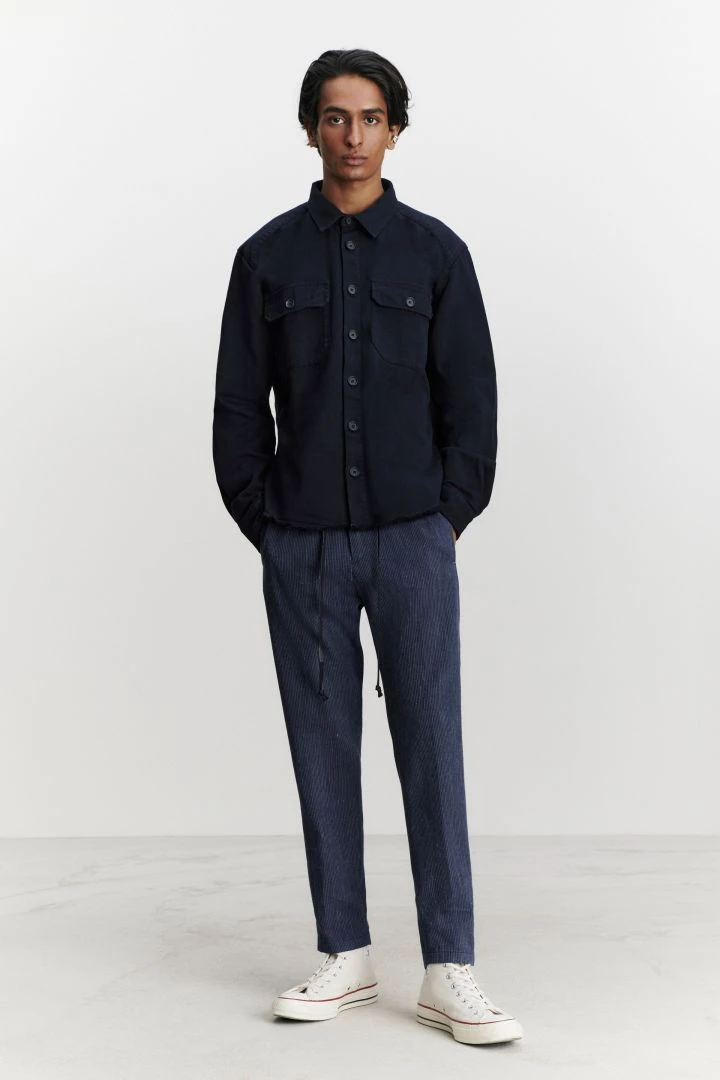 Cord Hemd Mit Zwei Brusttaschen Blau 4 Cord Hemd Mit Zwei Brusttaschen Blau - Image 2