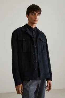 Overshirt Aus Baumwolle Blau