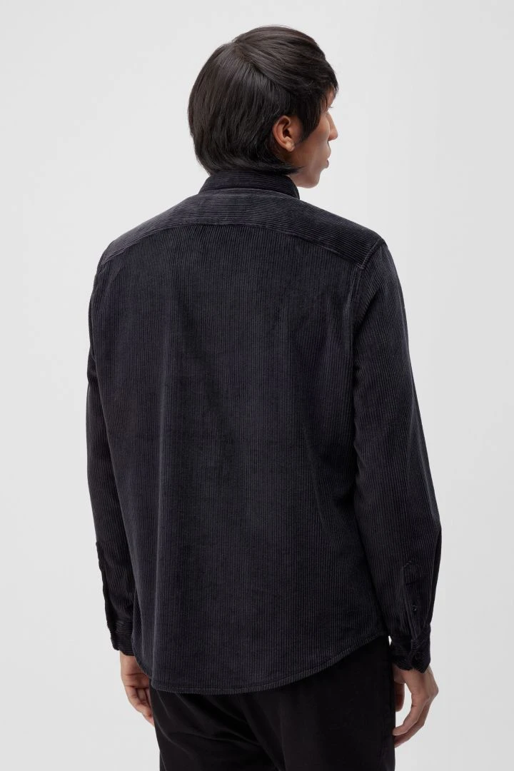 Relaxed Fit Shirt In Baumwollcord Schwarz 5 Relaxed Fit Shirt In Baumwollcord Schwarz - Image 3