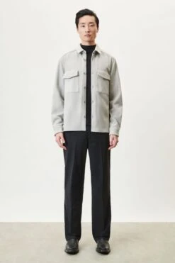 DRYKORN Relaxed Fit Overshirt In Fleece Grau