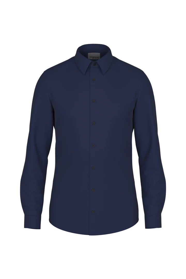 Tight Fit Hemd In Elastischer Baumwolle Blau 9 Tight Fit Hemd In Elastischer Baumwolle Blau - Image 7