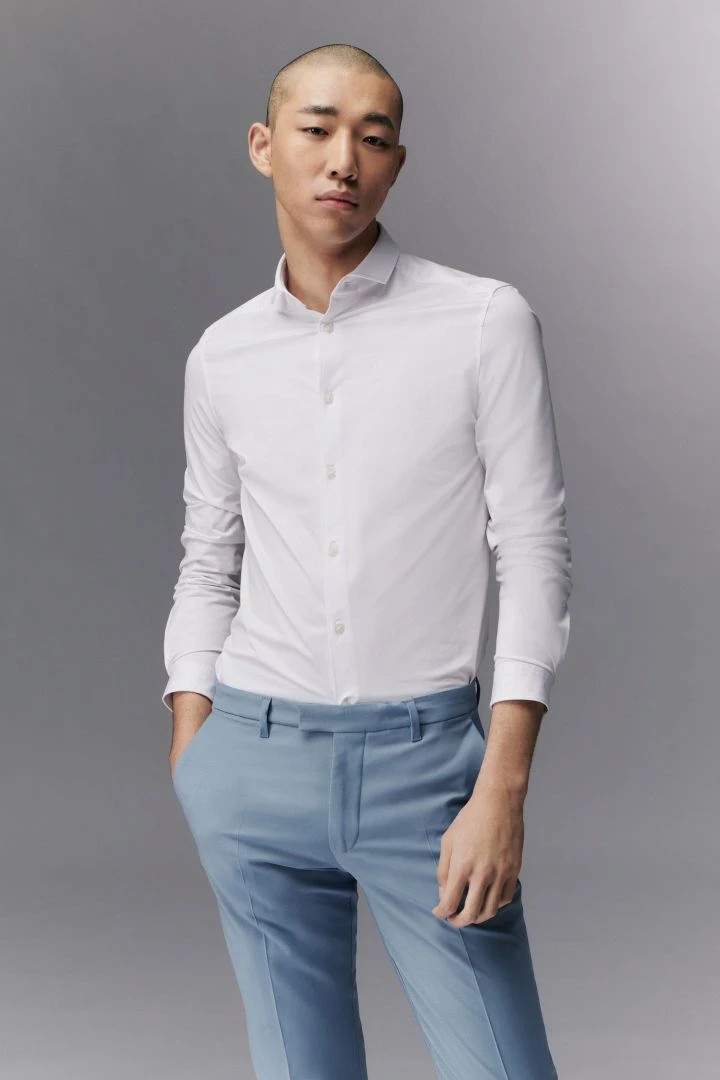 Jersey Businesshemd Weiß 3 Jersey Businesshemd Weiß