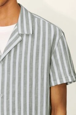 DRYKORN Kurzarmhemd Mit Camp Collar Und Längsstreifen Grün -Drykorn Geschäft 10 47 144054 47217 BIJAN 2503 04 97260457a8b088e44672daca62ca2f6855087ae6 720x1080