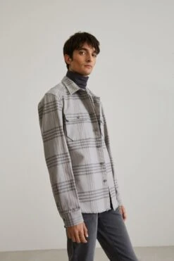Cozy Karo-Flanellhemd Grau