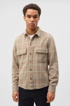 Drykorn Geschäft 13 Baumwollhemd Mit Hahnentritt-Muster Blau