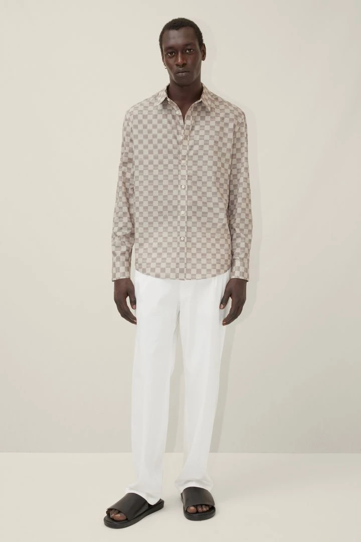 Hemd Mit Checkerboard-Muster Braun 4 Hemd Mit Checkerboard-Muster Braun - Image 2