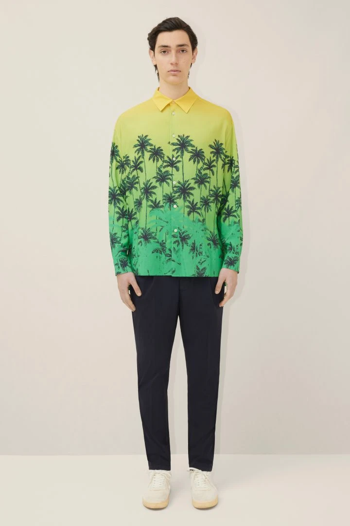 Oversized Hemd Mit Palmen-Print Gelb 4 Oversized Hemd Mit Palmen-Print Gelb - Image 2