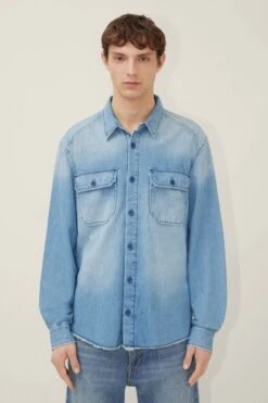 DRYKORN Denimhemd Mit Brusttaschen Blau