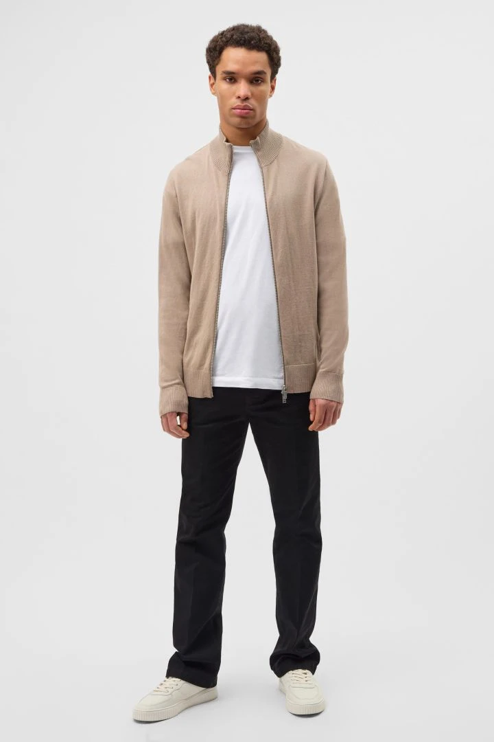 DRYKORN Softe Basic Zip-Jacke Braun 4 DRYKORN Softe Basic Zip-Jacke Braun - Image 2