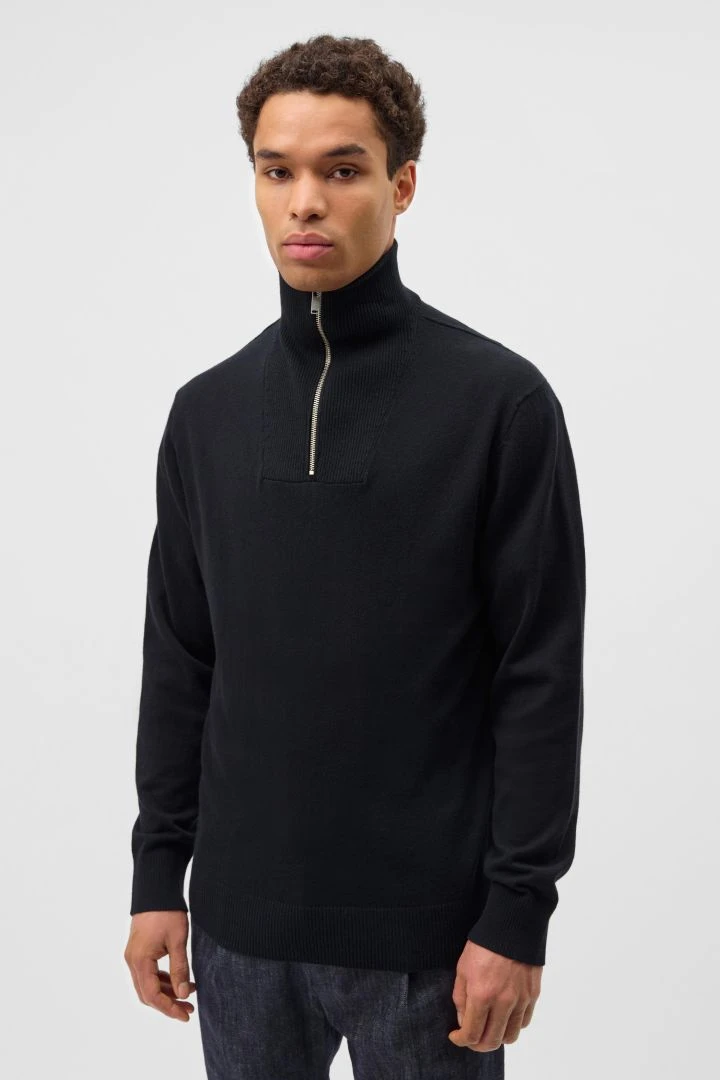 DRYKORN Half-Zip Pullover Schwarz 3 DRYKORN Half-Zip Pullover Schwarz