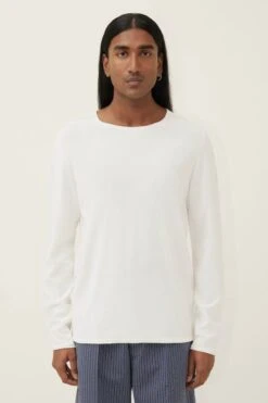 DRYKORN Pullover Mit Rollenden Kanten Aus Reiner Baumwolle Off_white