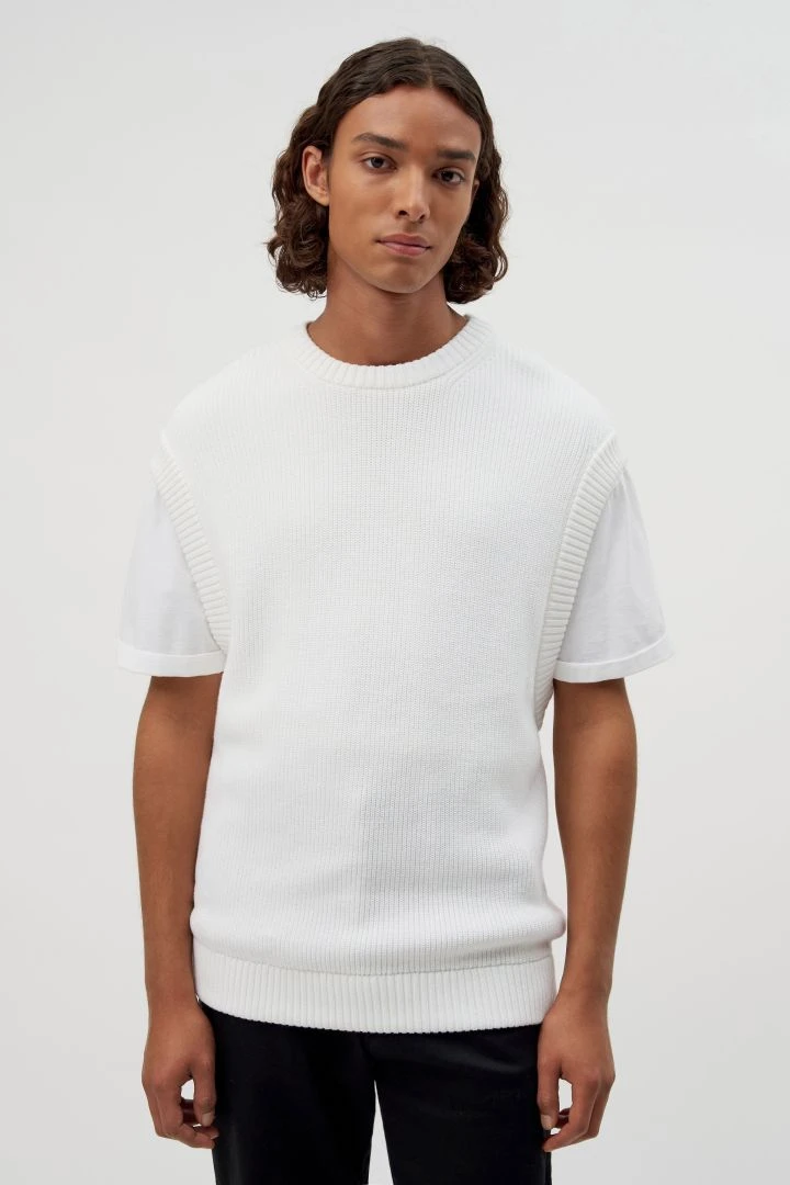 Rundhals Pullunder Weiß 3 Rundhals Pullunder Weiß