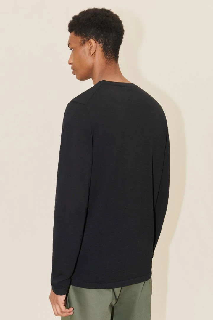 DRYKORN Strick Longsleeve In Regular Fit Aus Merzerisierter Baumwolle Schwarz 5 DRYKORN Strick Longsleeve In Regular Fit Aus Merzerisierter Baumwolle Schwarz - Image 3