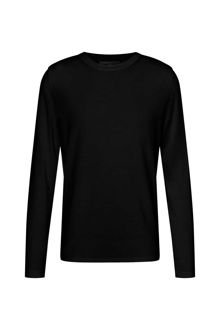 DRYKORN Strick Longsleeve In Regular Fit Aus Merzerisierter Baumwolle Schwarz 8 DRYKORN Strick Longsleeve In Regular Fit Aus Merzerisierter Baumwolle Schwarz - Image 6