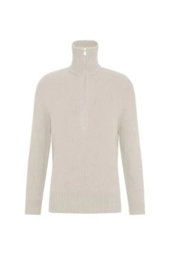 DRYKORN Gerippter Half-Zip Pullover In Baumwoll-Mix Beige -Drykorn Geschäft 10 48 420122 48783 MANUELO 1705 07 555f1e72005053f7306a4c2d6f3ae5a72e1fad88 720x1080