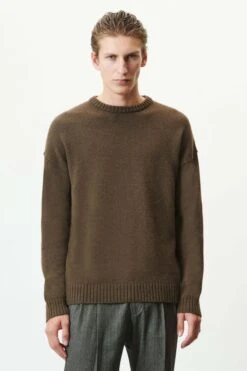 DRYKORN Rundhalspullover In Alpaka-Woll-Mix Braun