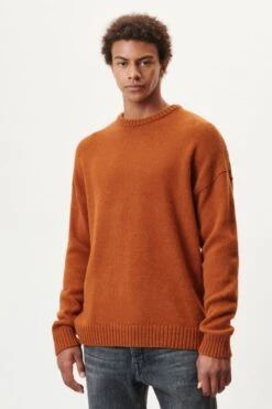 DRYKORN Rundhalspullover In Alpaka-Woll-Mix Orange