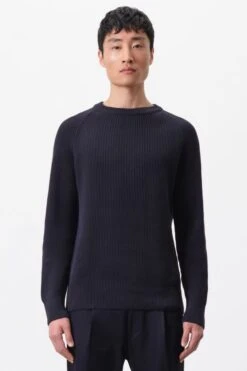 DRYKORN Strickpullover Mit Raglan Ärmel In Baumwolle Blau