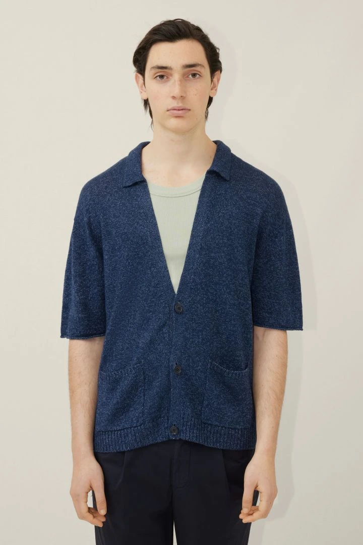 Kurzarm Cardigan Blau 3 Kurzarm Cardigan Blau