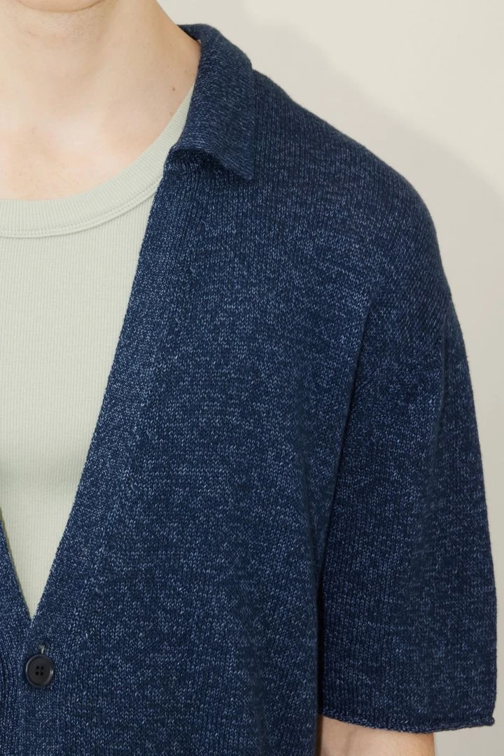 Kurzarm Cardigan Blau 6 Kurzarm Cardigan Blau - Image 4