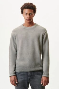 DRYKORN Rundhalspullover In Baumwolle Grau