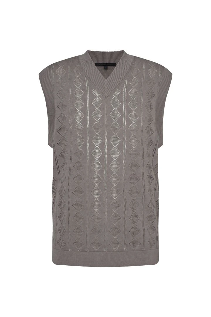 DRYKORN V-Neck Pullunder Aus Merzerisierter Baumwolle Grau 7 DRYKORN V-Neck Pullunder Aus Merzerisierter Baumwolle Grau - Image 6