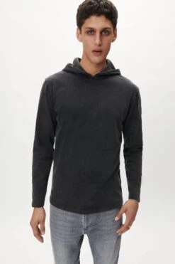 Gewaschener Hoodie Grau