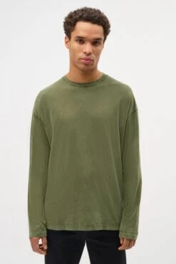DRYKORN Longsleeve In Gewaschener Optik Grün