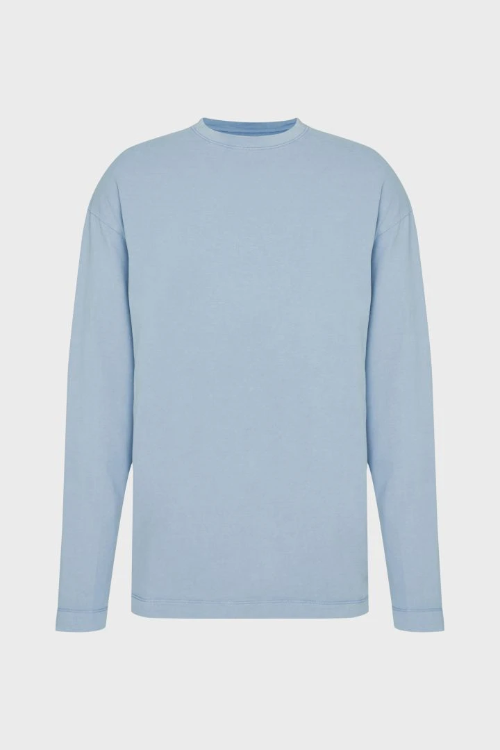 DRYKORN Longsleeve In Gewaschener Optik Blau 7 DRYKORN Longsleeve In Gewaschener Optik Blau - Image 5