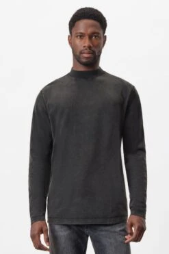 DRYKORN Sweatshirt Mit Stehkragen In Gewaschener Optik Grau