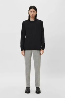 Longsleeve Aus Baumwoll-Mix Schwarz