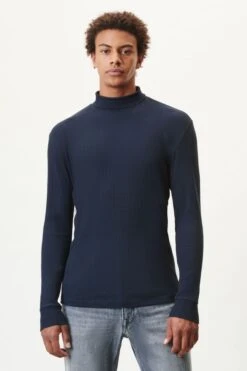 DRYKORN Turtleneck Shirt In Baumwolle Blau