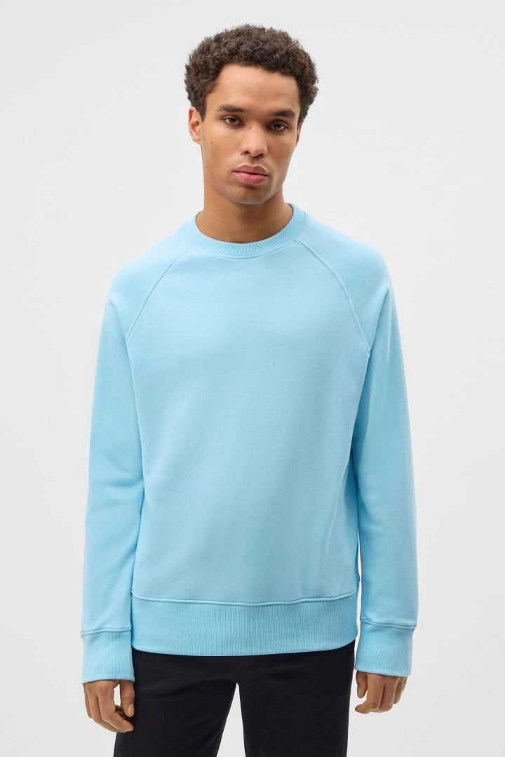 Sweatshirt Aus Baumwoll-Mix Blau 3 Sweatshirt Aus Baumwoll-Mix Blau
