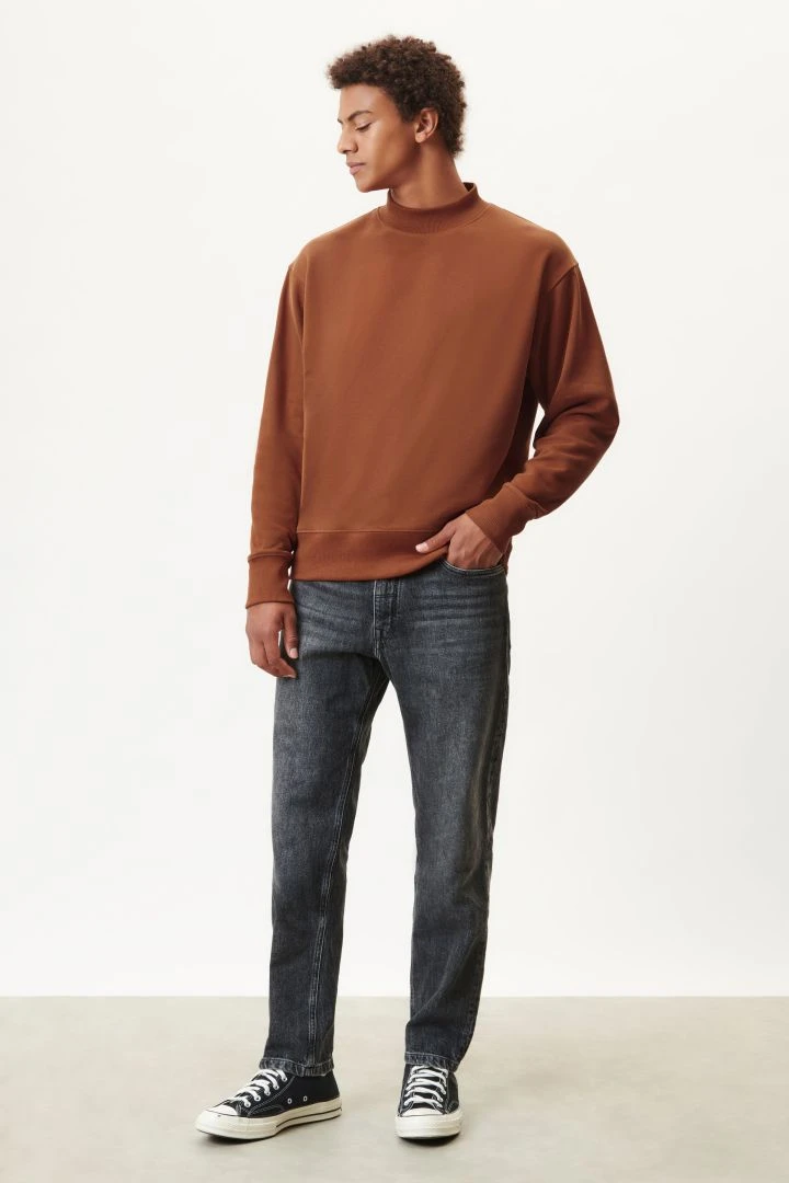 DRYKORN Sweatshirt Mit Stehkragen In Gebrushtem French Terry Orange 4 DRYKORN Sweatshirt Mit Stehkragen In Gebrushtem French Terry Orange - Image 2