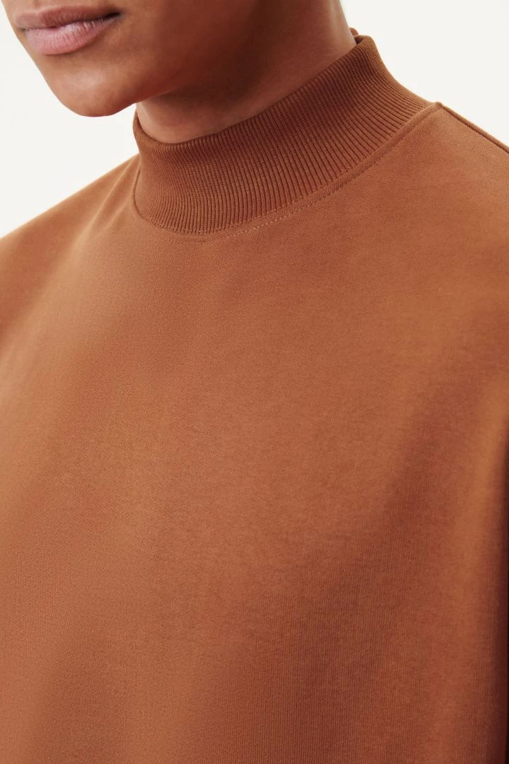 DRYKORN Sweatshirt Mit Stehkragen In Gebrushtem French Terry Orange 7 DRYKORN Sweatshirt Mit Stehkragen In Gebrushtem French Terry Orange - Image 5