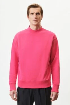 DRYKORN Sweatshirt Mit Stehkragen In Gebrushtem French Terry Rot