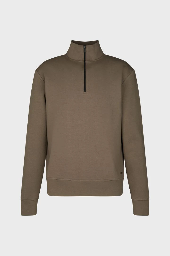 Halfzip Sweatshirt Aus Baumwoll-Mix Braun 6 Halfzip Sweatshirt Aus Baumwoll-Mix Braun - Image 4