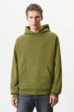 DRYKORN Oversized Hoodie Mit Rippbündchen In Baumwolle Grün